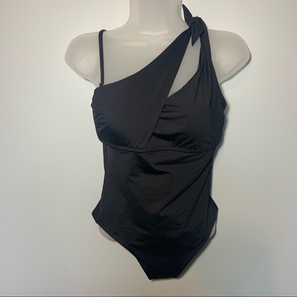 NEW Becca By Rebecca Virtue Asymmetrical One Piece Swimsuit Sz S - Picture 2 of 8